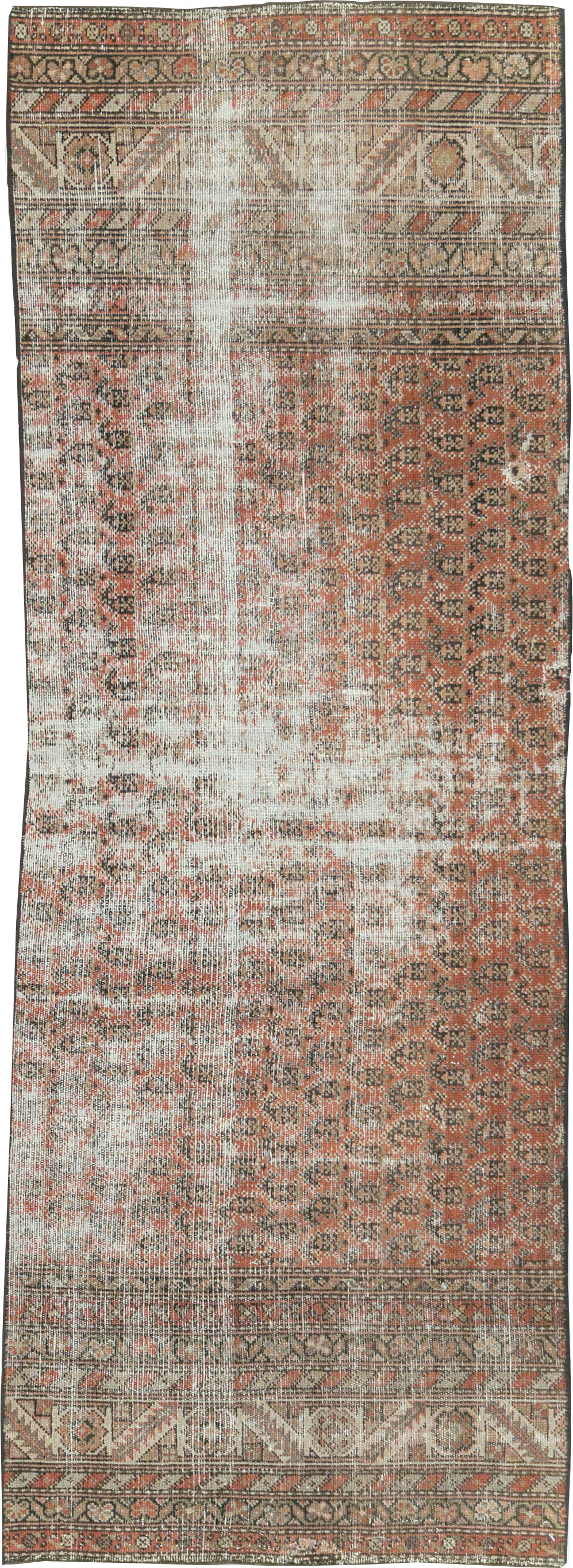 Antique Distressed Persian Malayer Rug, No.29432 - Gsblank