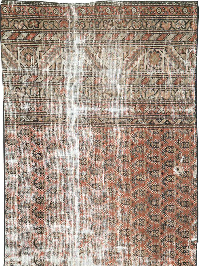 Antique Distressed Persian Malayer Rug, No.29432 - Gsblank