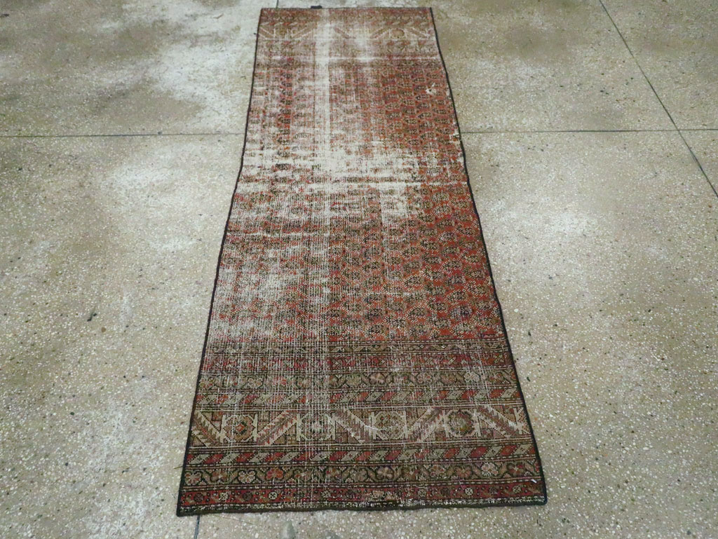 Antique Distressed Persian Malayer Rug, No.29432 - Gsblank
