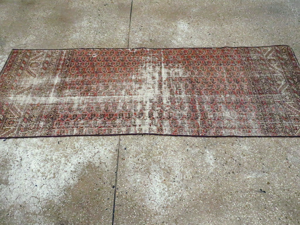Antique Distressed Persian Malayer Rug, No.29432 - Gsblank