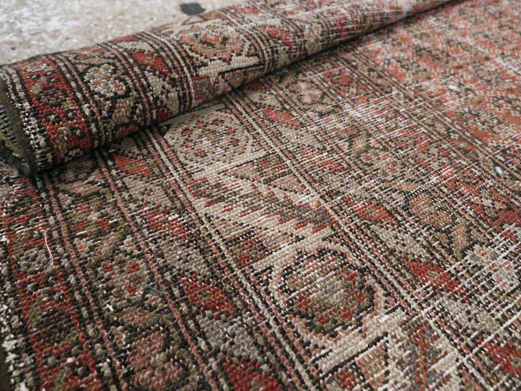 Antique Distressed Persian Malayer Rug, No.29432 - Gsblank