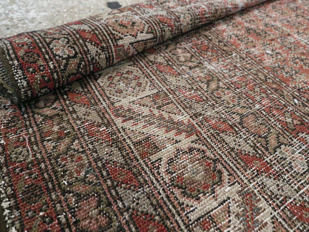 Antique Distressed Persian Malayer Rug, No.29432 - Gsblank