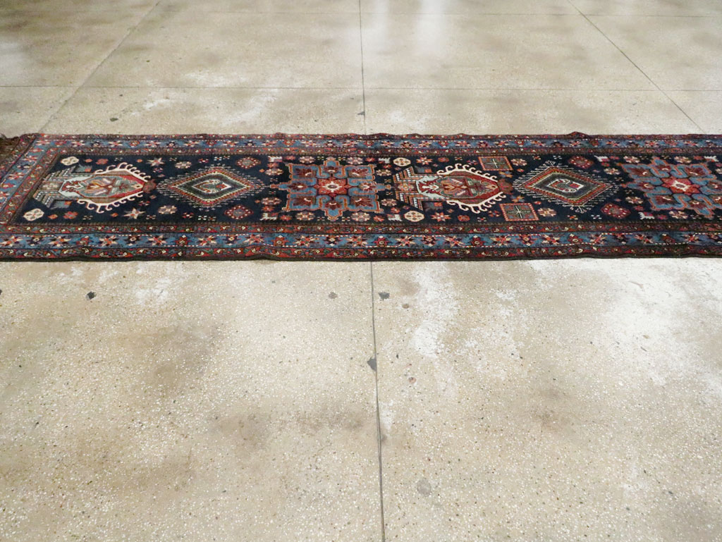 Antique Persian Heriz Long Runner, No.29434 - Gsblank