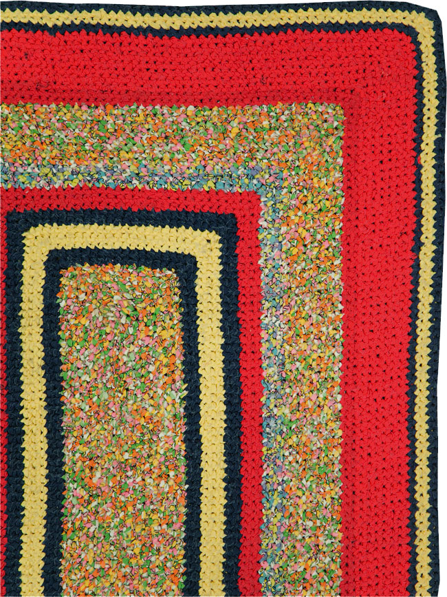Vintage American Rag Rug, No.29435 - Gsblank