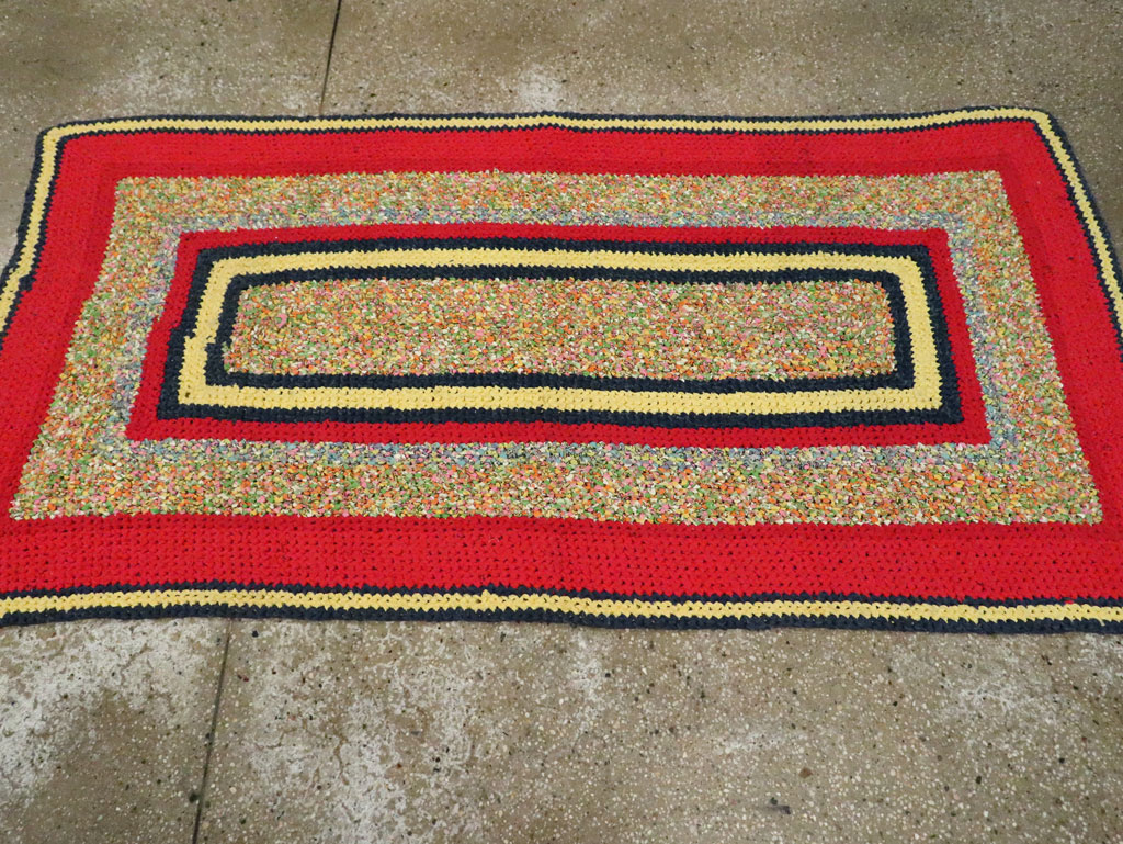 Vintage American Rag Rug, No.29435 - Gsblank