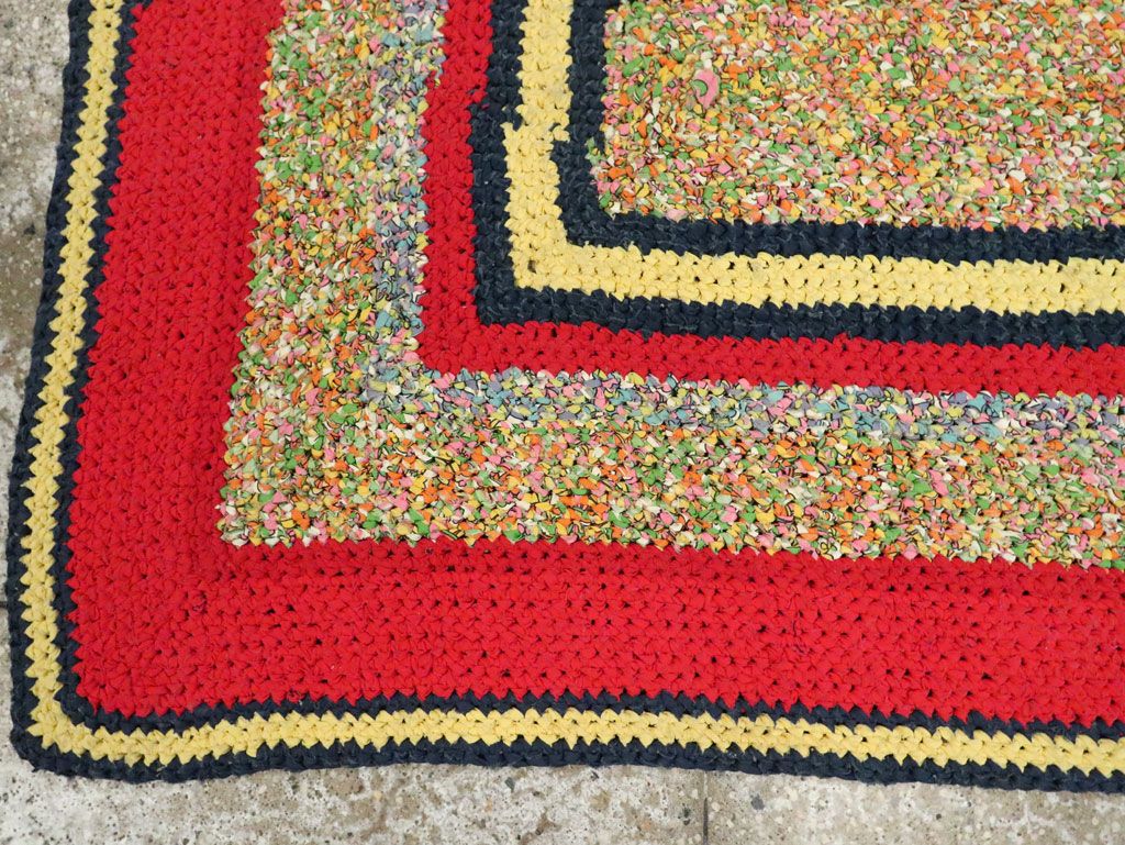 Vintage American Rag Rug, No.29435 - Gsblank