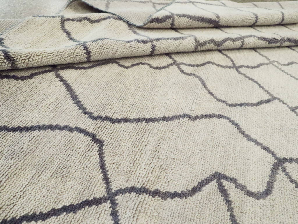 Modern Room Size Moroccan Carpet, No.29439 - Gsblank