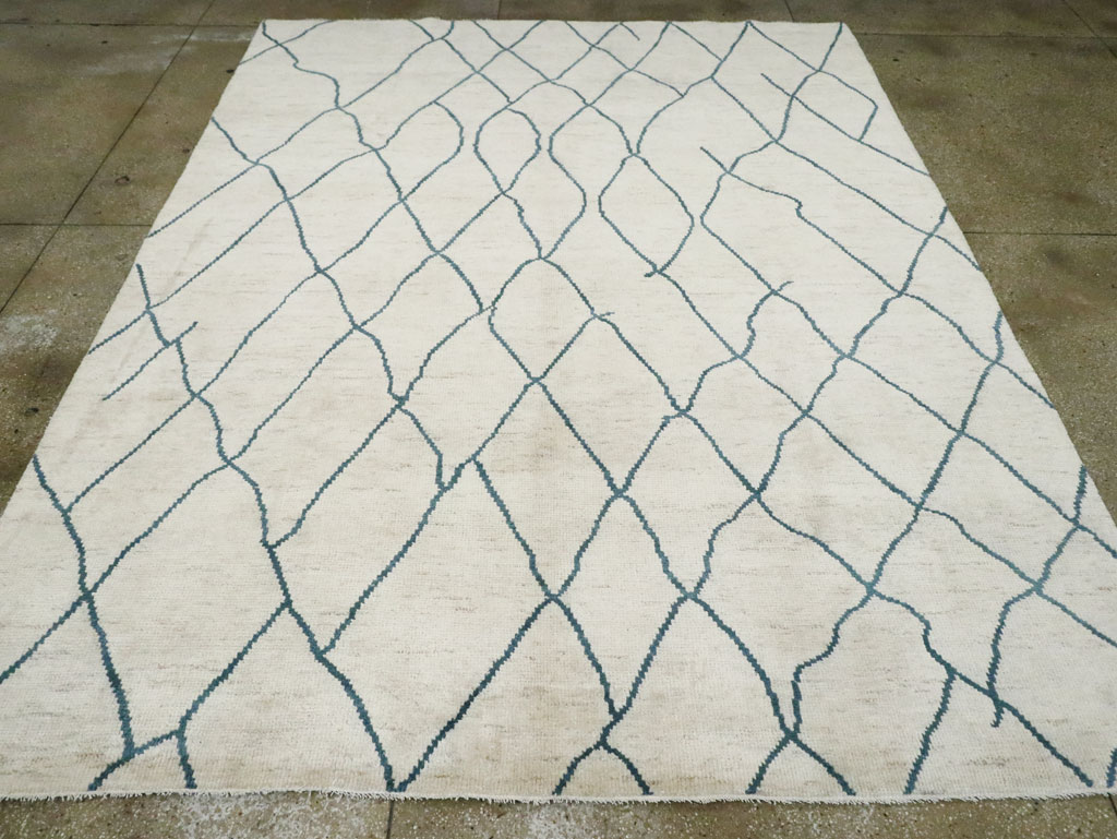 Contemporary Moroccan Room Size Carpet, No.29440 - Gsblank