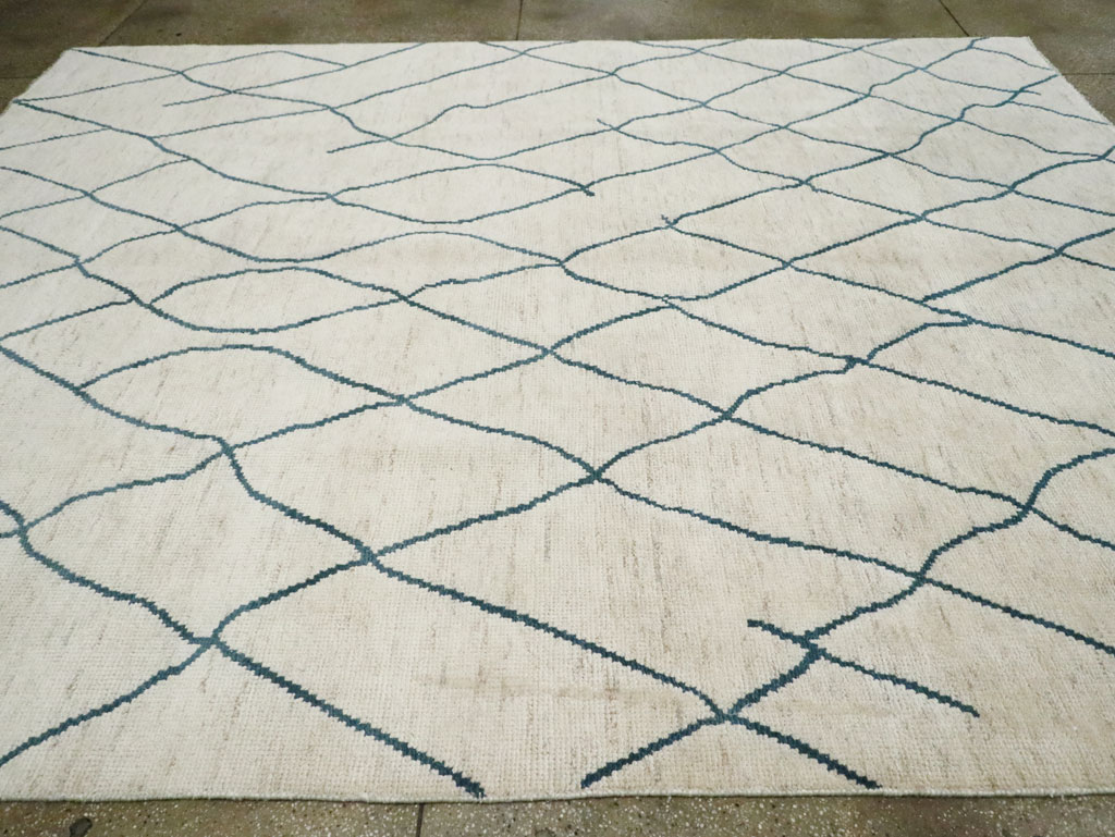 Contemporary Moroccan Room Size Carpet, No.29440 - Gsblank