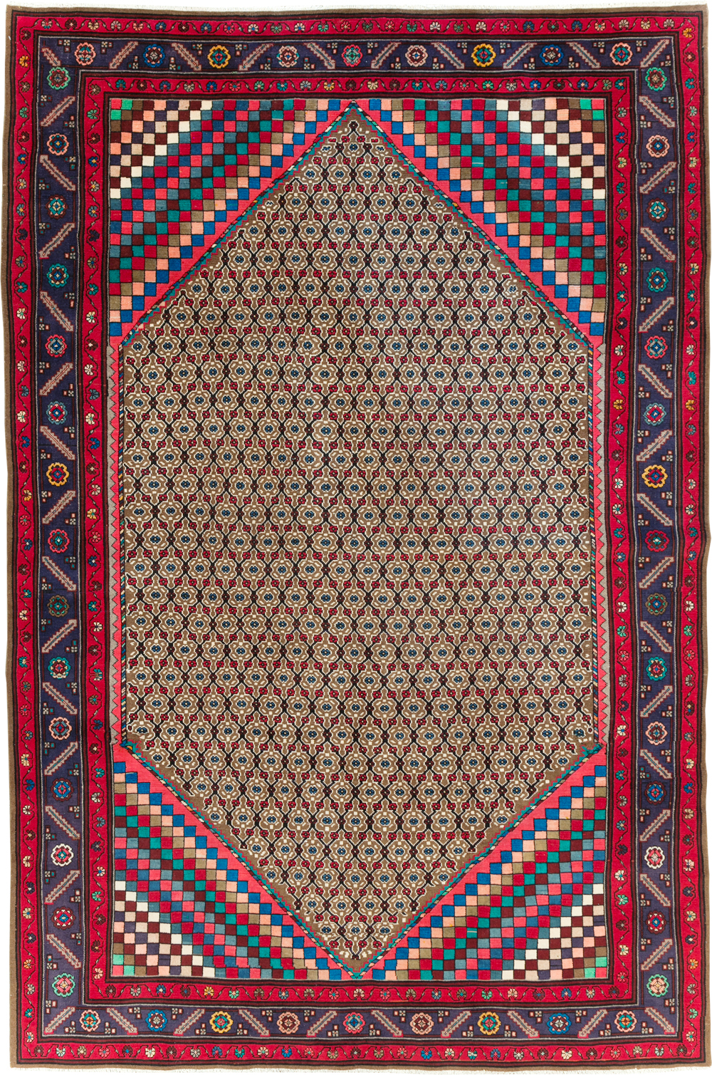 Vintage Persian Hamadan Accent Carpet, No.29449 - Gsblank