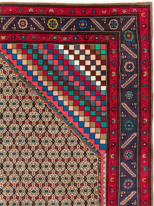 Vintage Persian Hamadan Accent Carpet, No.29449 - Gsblank