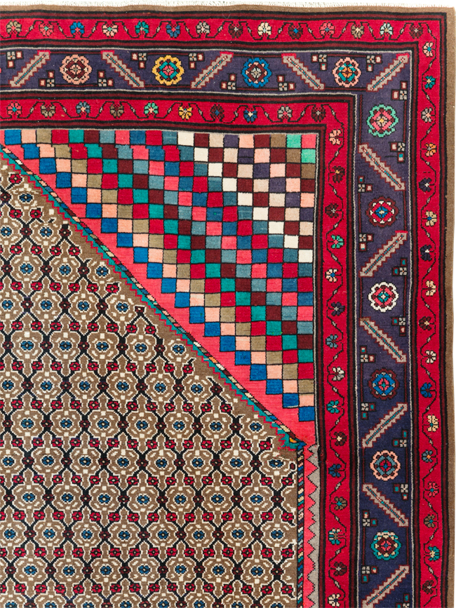 Vintage Persian Hamadan Accent Carpet, No.29449 - Gsblank