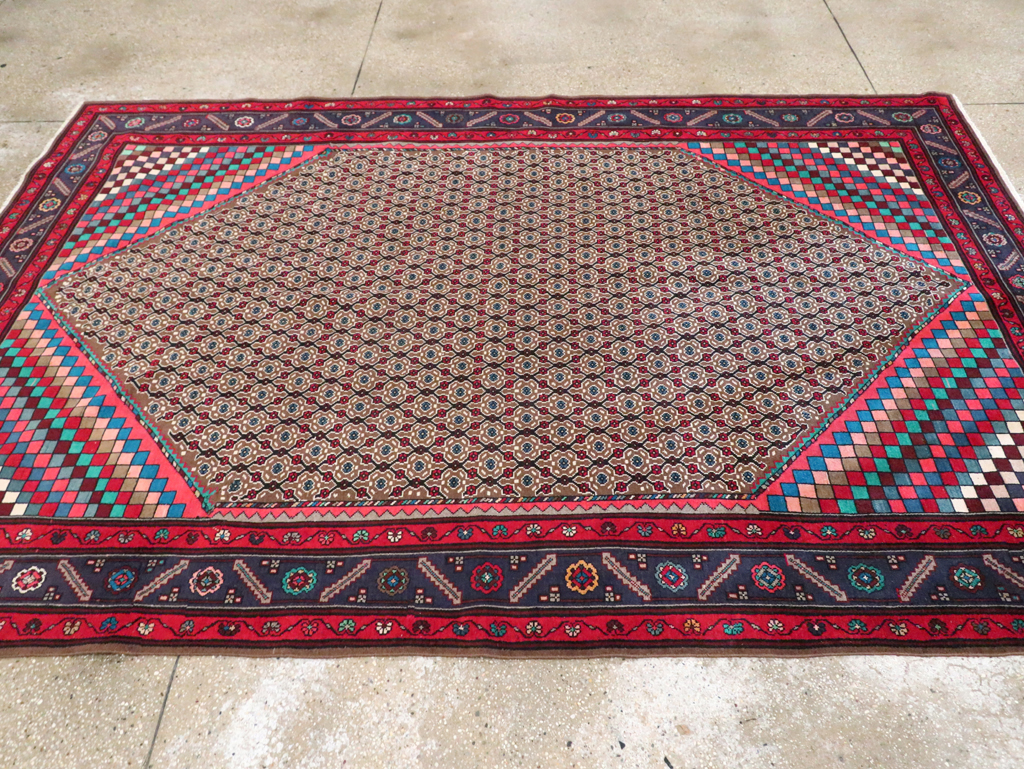 Vintage Persian Hamadan Accent Carpet, No.29449 - Gsblank