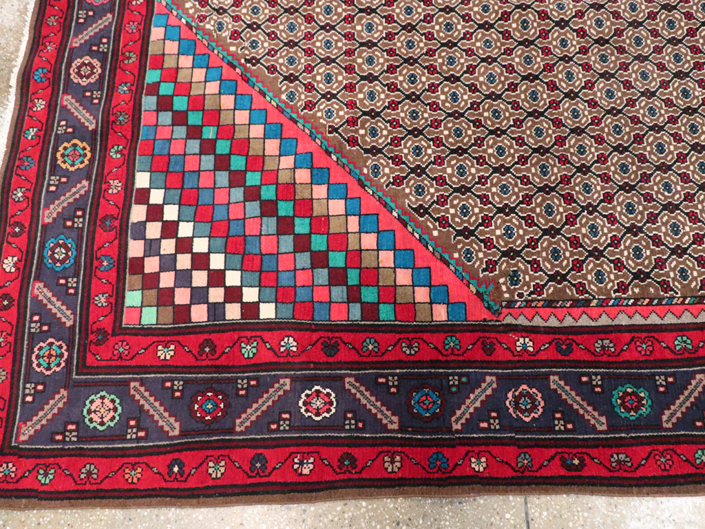 Vintage Persian Hamadan Accent Carpet, No.29449 - Gsblank