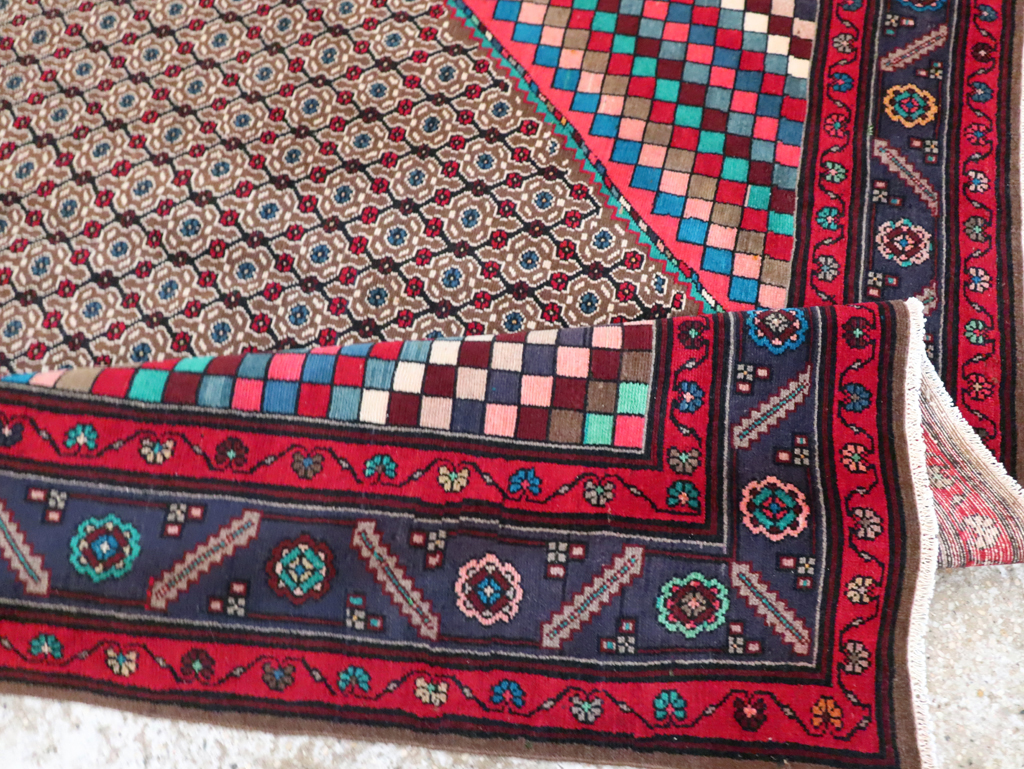 Vintage Persian Hamadan Accent Carpet, No.29449 - Gsblank