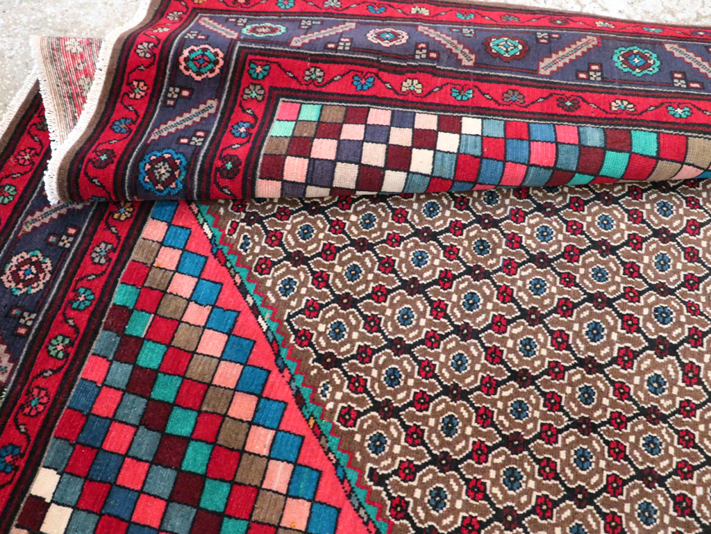 Vintage Persian Hamadan Accent Carpet, No.29449 - Gsblank