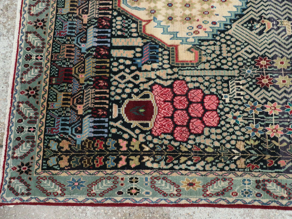 Vintage Persian Kurd Accent Rug, No.29457 - Gsblank