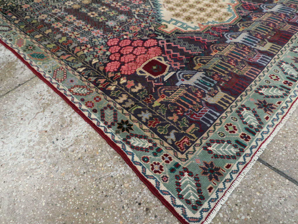 Vintage Persian Kurd Accent Rug, No.29457 - Gsblank