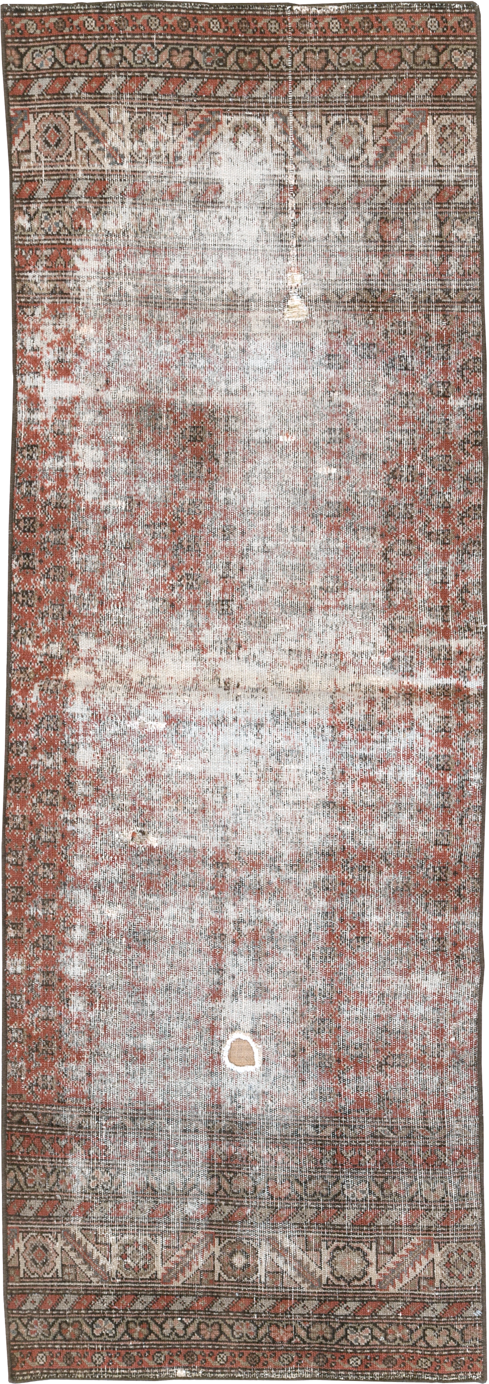 Antique Distressed Persian Malayer Rug, No.29462 - Gsblank