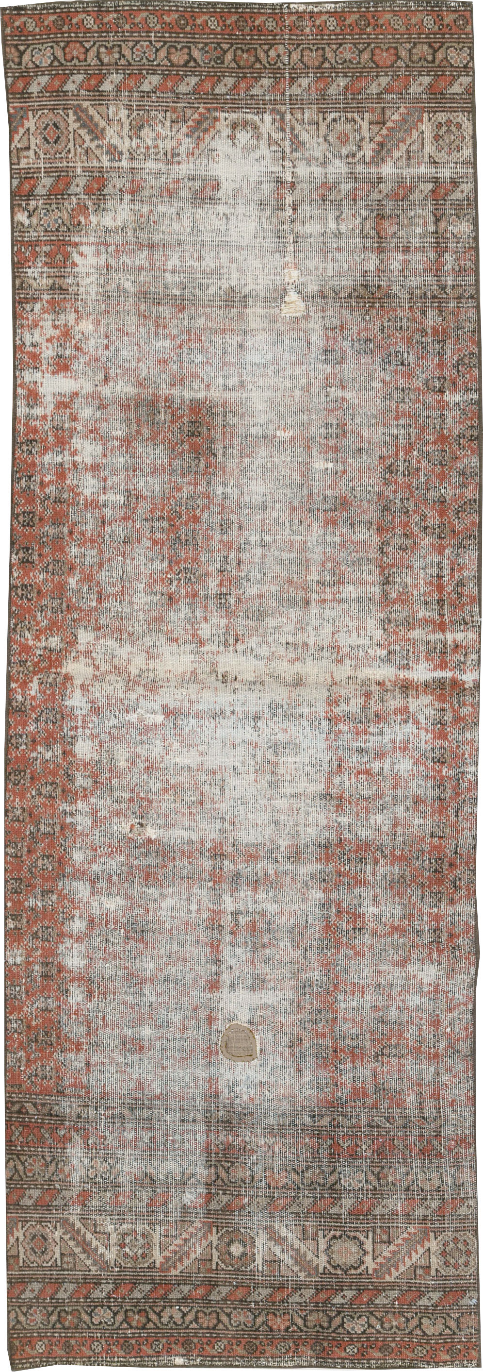 Antique Distressed Persian Malayer Rug, No.29462 - Gsblank