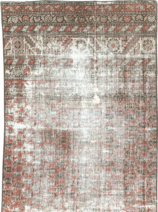 Antique Distressed Persian Malayer Rug, No.29462 - Gsblank