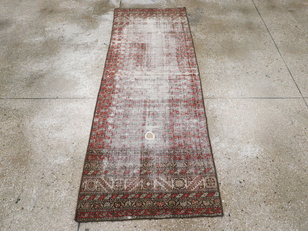 Antique Distressed Persian Malayer Rug, No.29462 - Gsblank