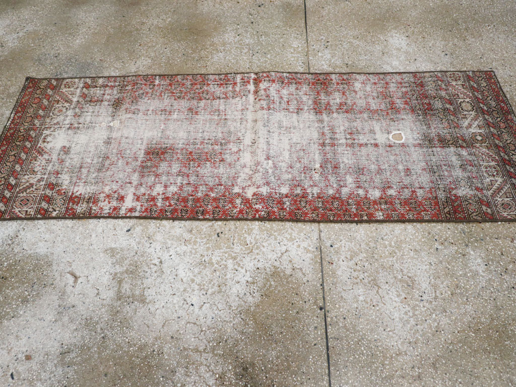 Antique Distressed Persian Malayer Rug, No.29462 - Gsblank