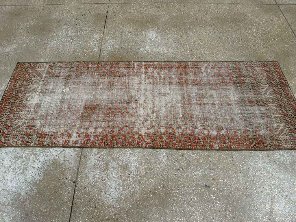Antique Distressed Persian Malayer Rug, No.29462 - Gsblank