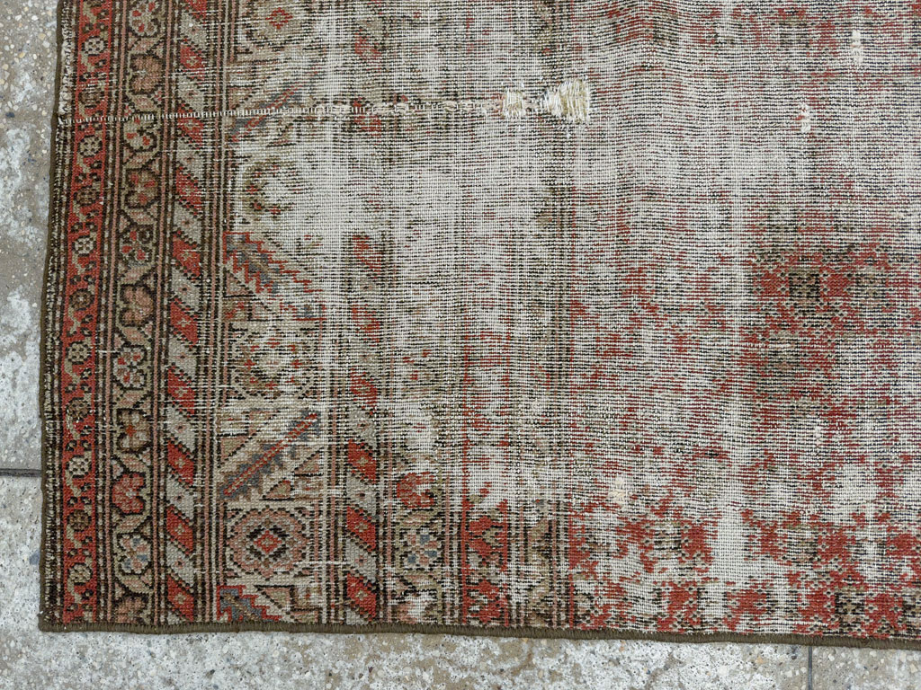 Antique Distressed Persian Malayer Rug, No.29462 - Gsblank