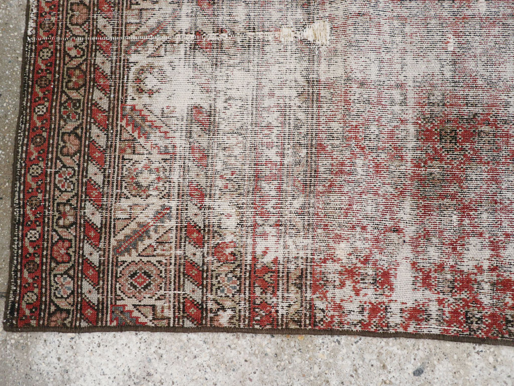 Antique Distressed Persian Malayer Rug, No.29462 - Gsblank