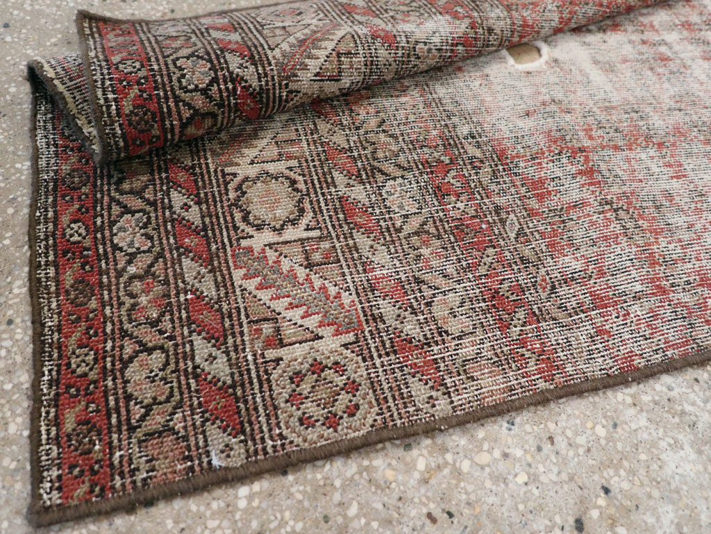 Antique Distressed Persian Malayer Rug, No.29462 - Gsblank