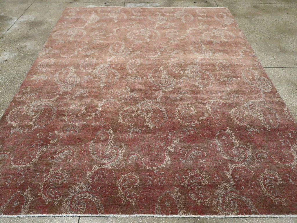 Vintage Persian Mashad Carpet, No.29464 - Gsblank