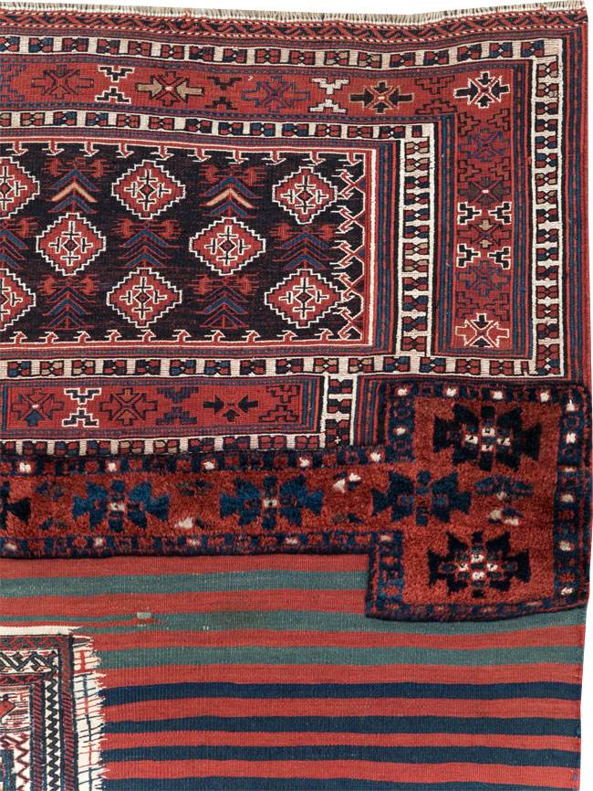 Vintage Persian Chaharmahal Bakhtiari Tacheh Flatweave Kilim , No.29473 - Gsblank