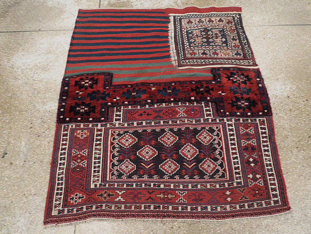 Vintage Persian Chaharmahal Bakhtiari Tacheh Flatweave Kilim , No.29473 - Gsblank
