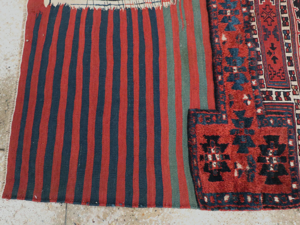 Vintage Persian Chaharmahal Bakhtiari Tacheh Flatweave Kilim , No.29473 - Gsblank