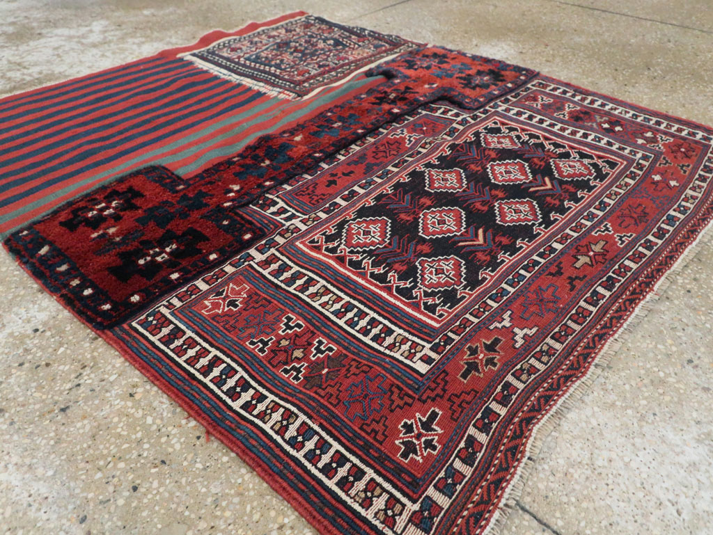Vintage Persian Chaharmahal Bakhtiari Tacheh Flatweave Kilim , No.29473 - Gsblank
