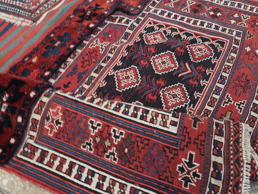 Vintage Persian Chaharmahal Bakhtiari Tacheh Flatweave Kilim , No.29473 - Gsblank