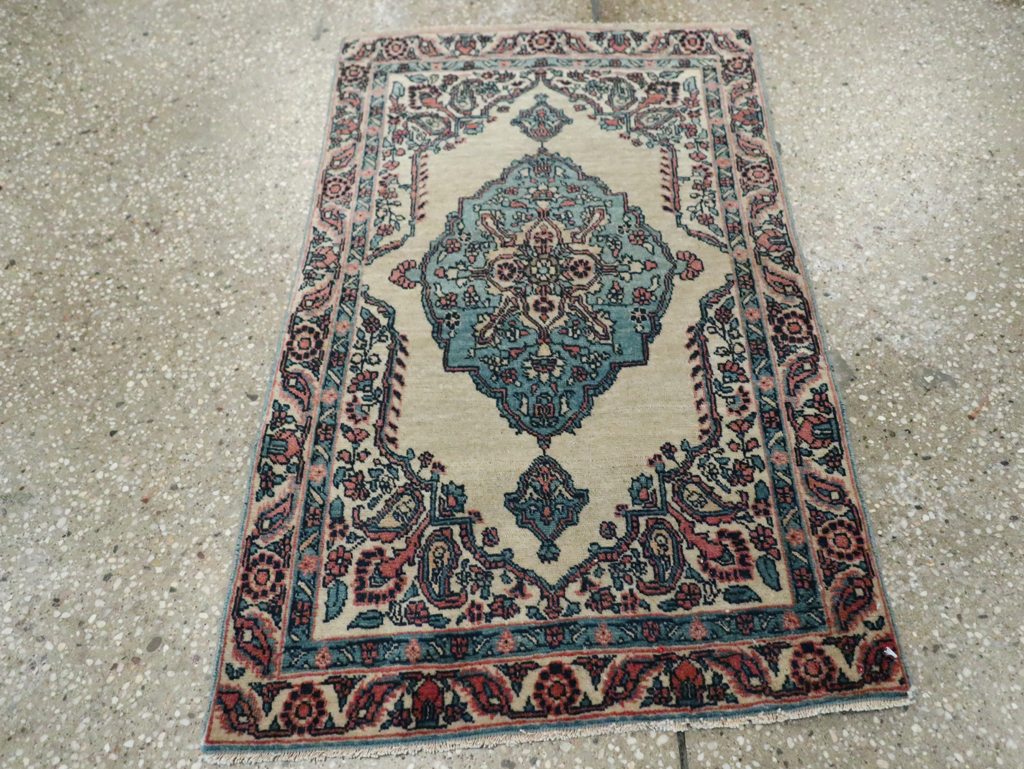 Antique Persian Tabriz Hagi Jalili Throw Rug, No.29482 - Gsblank