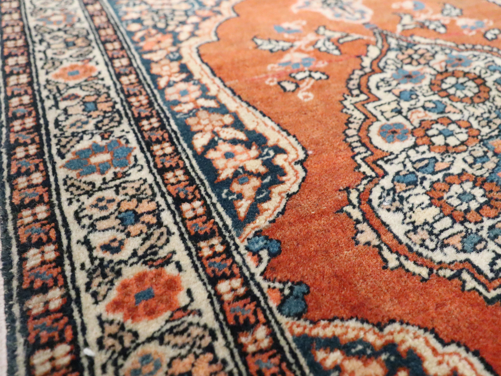 Antique Persian Tabriz Haji Jalili Throw Rug, No.29492 - Gsblank