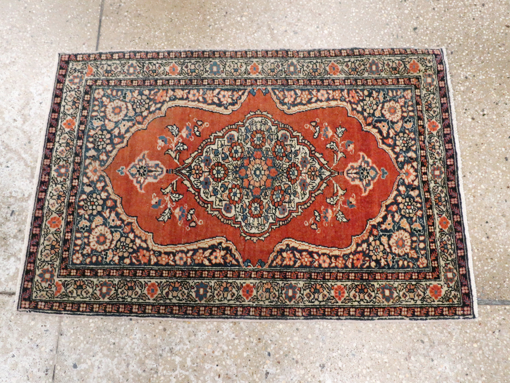 Antique Persian Tabriz Haji Jalili Throw Rug, No.29492 - Gsblank