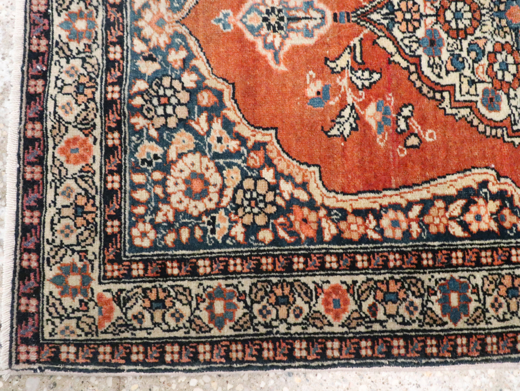 Antique Persian Tabriz Haji Jalili Throw Rug, No.29492 - Gsblank