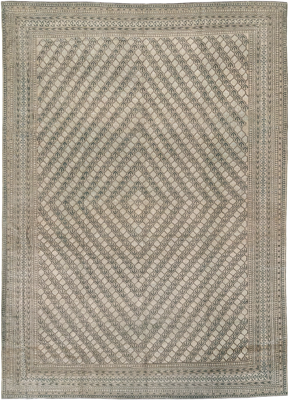 Vintage Central Asia Turkoman Room Size Carpet, No.29493 - Gsblank