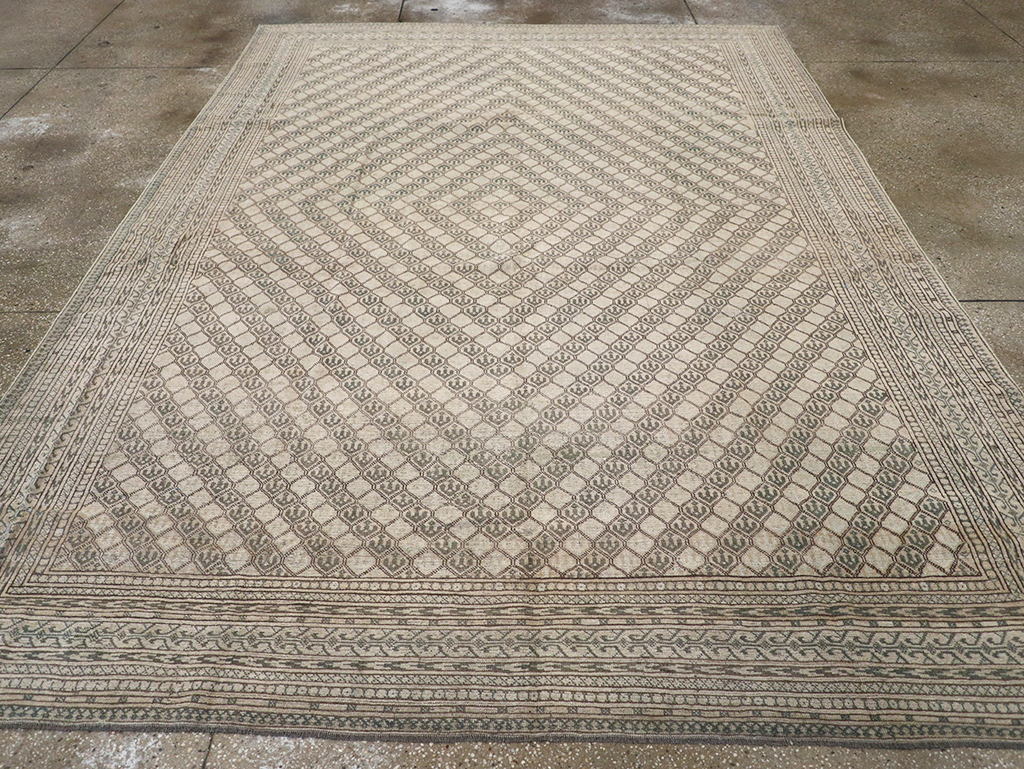 Vintage Central Asia Turkoman Room Size Carpet, No.29493 - Gsblank