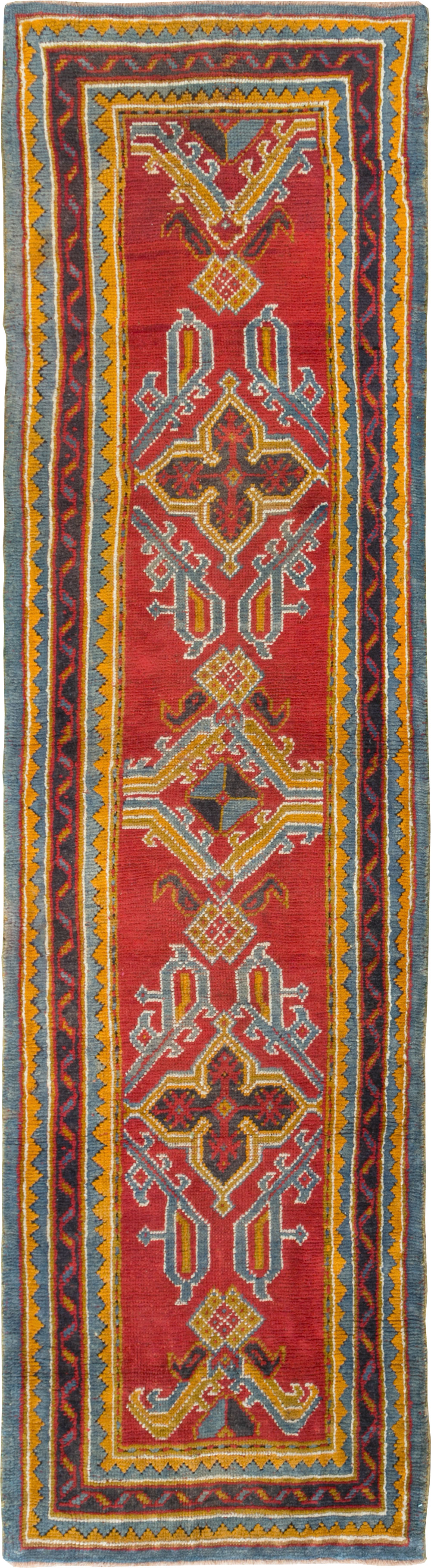 Antique Turkish Oushak Runner, No.29494 - Gsblank