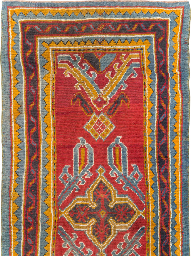Antique Turkish Oushak Runner, No.29494 - Gsblank