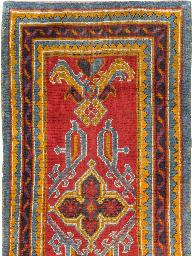 Antique Turkish Oushak Runner, No.29494 - Gsblank