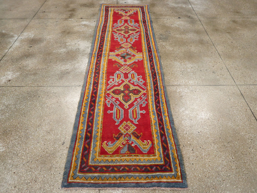 Antique Turkish Oushak Runner, No.29494 - Gsblank