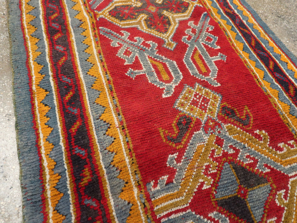 Antique Turkish Oushak Runner, No.29494 - Gsblank