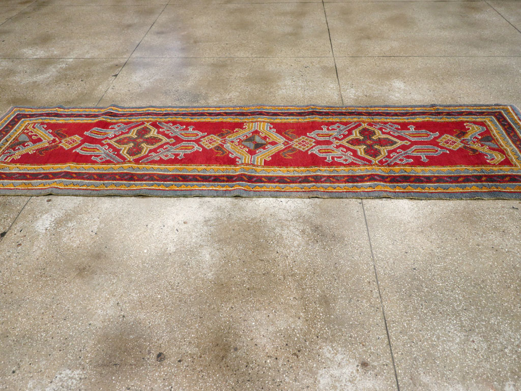 Antique Turkish Oushak Runner, No.29494 - Gsblank