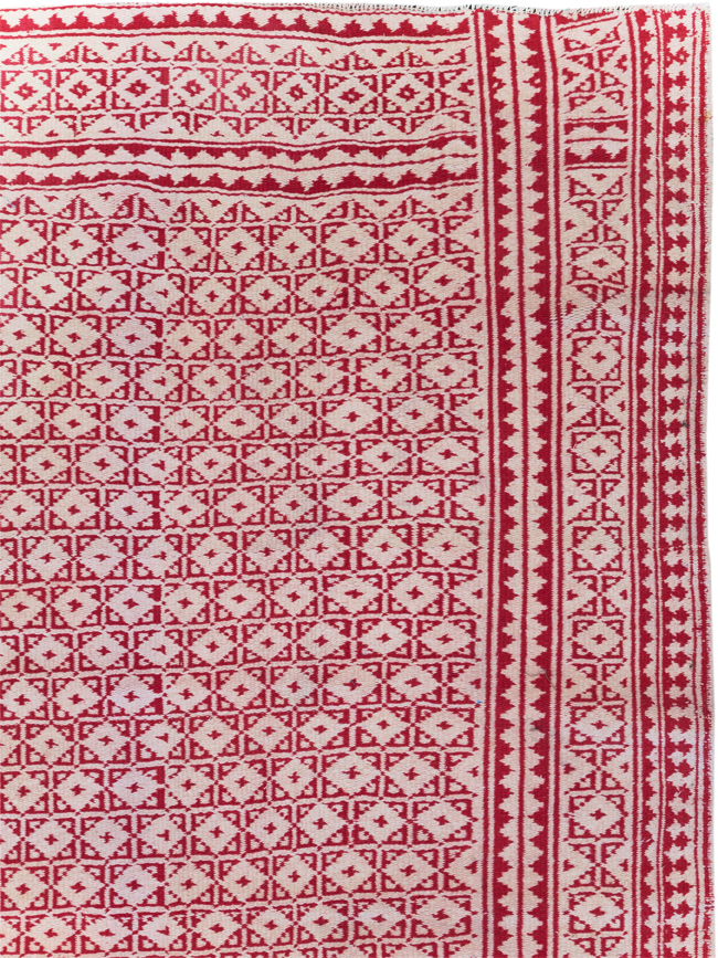 Vintage Persian Flatweave Kilim Room Size Carpet, No.29502 - Gsblank
